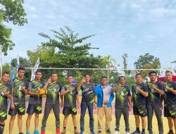 Laga Kedua HUT Kampar, Tim Voli Putra Satpol-PP Kampar Permalukan Diskominfo 2-0