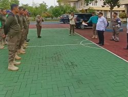 Satpol PP Kampar Lakukan Pengecekan Pasukan Pembawa Pataka HUT ke-76