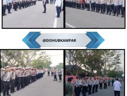 Dishub Kampar Lakukan Pengamanan Lalu Lintas Resepsi Pernikahan Putra Bupati di Bangkinang