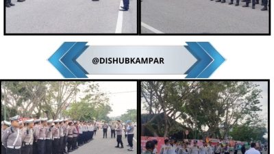 Dishub Kampar Lakukan Pengamanan Lalu Lintas Resepsi Pernikahan Putra Bupati di Bangkinang